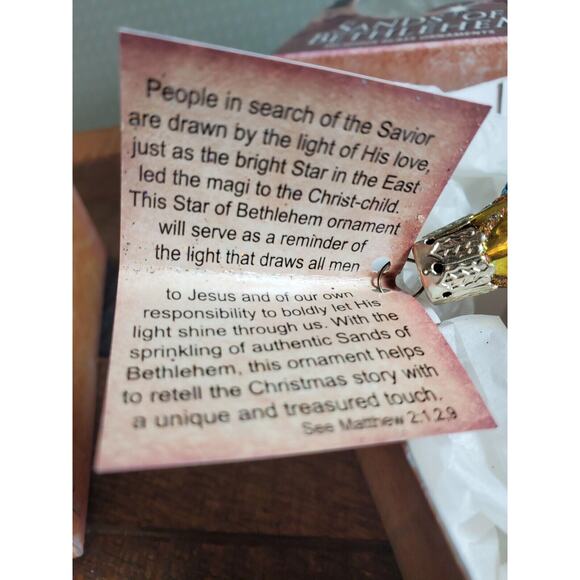 Sands of Bethlehem Religious Glass Ornaments -Set Of 4- Made with Holy Land Sand - Picture 11 of 16